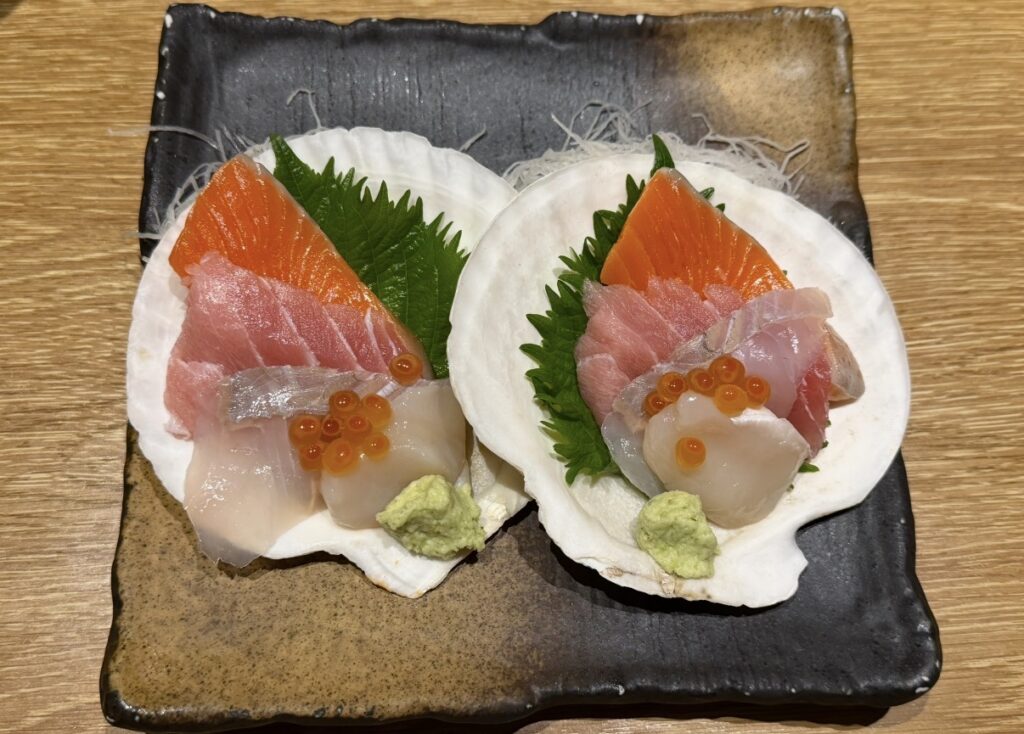 北の味紀行と地酒 北海道のコース料理「刺身4種盛り合わせ」