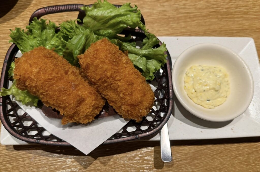 北の味紀行と地酒 北海道のコース料理「かに入りクリームコロッケ」