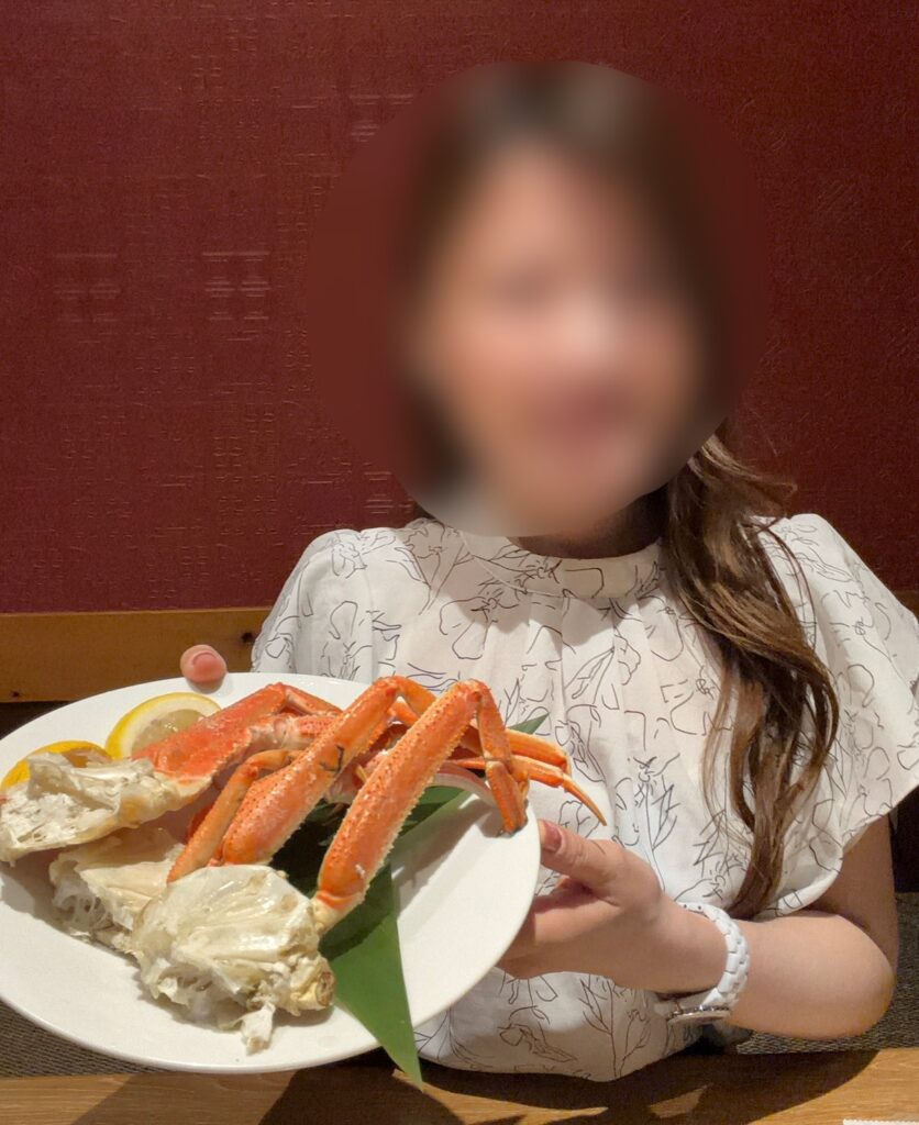 北の味紀行と地酒 北海道のコース料理「オオズワイ蟹」を持つブログ運営者COCO